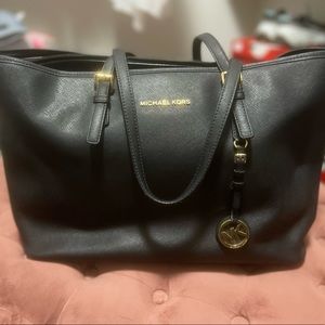 Michael Kors black oversized tote